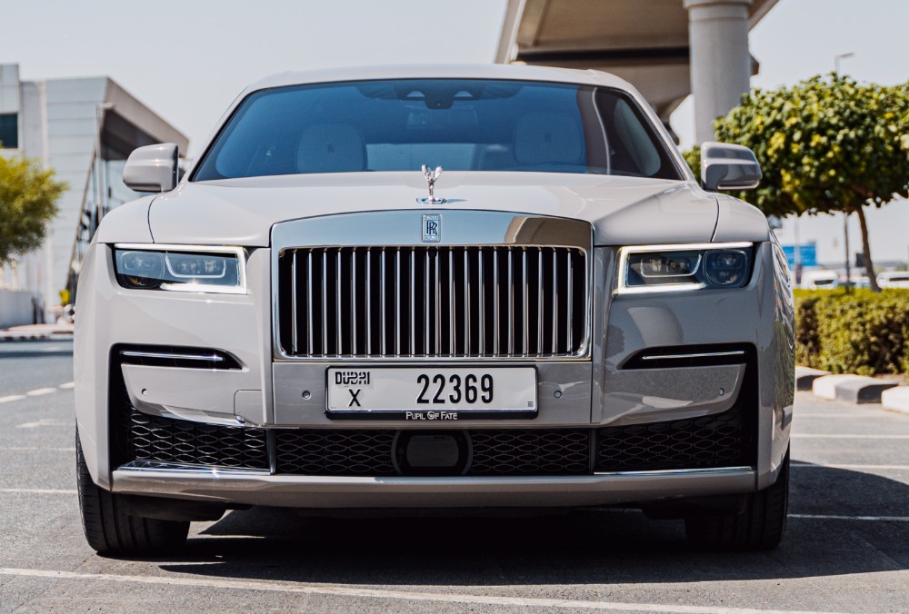 Front View of Grey Rolls-Royce Ghost