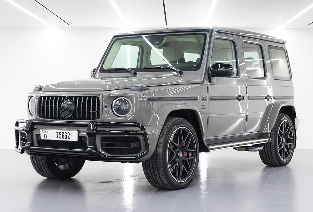 Rent Grey Mercedes Benz G Class G 63 AMG in Dubai