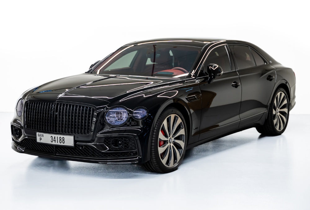 Bentley Flying Spur Black exterior angle view