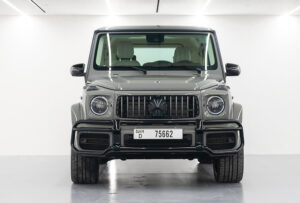 Grey Mercedes Benz G Class G 63 AMG front view