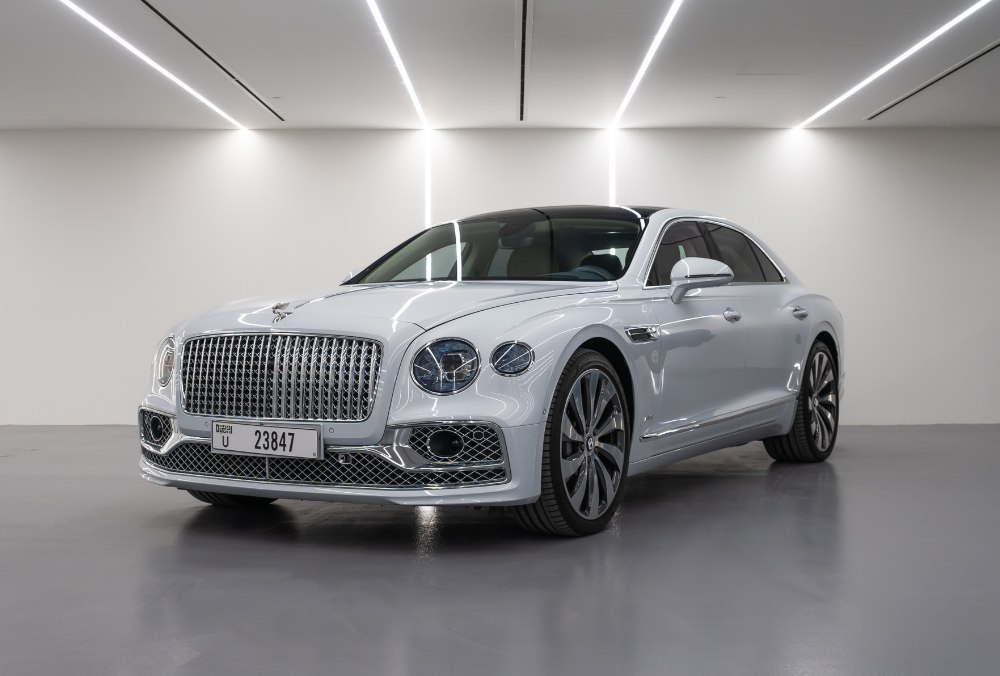 Rent Bentley Flying Spur Light Grey in Dubai