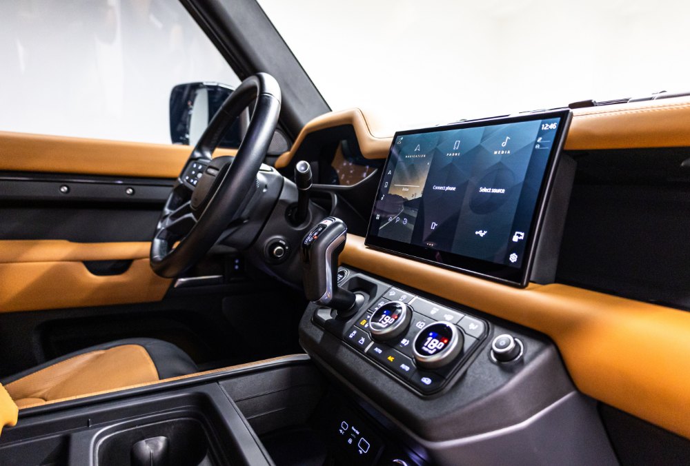 Land Rover Defender 110 interior view