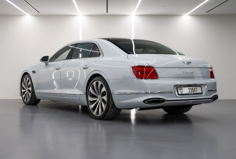 Bentley Flying Spur Light Grey exterior angle view