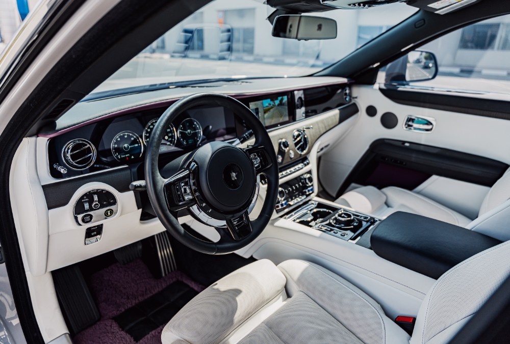 Interior view of Rolls-Royce Ghost