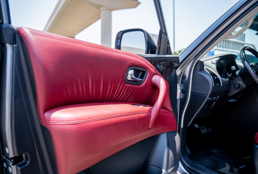 premium leather door panel of Nissan Patrol LE