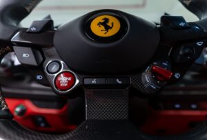 Ferrari F8 Tributo steering wheel control buttons
