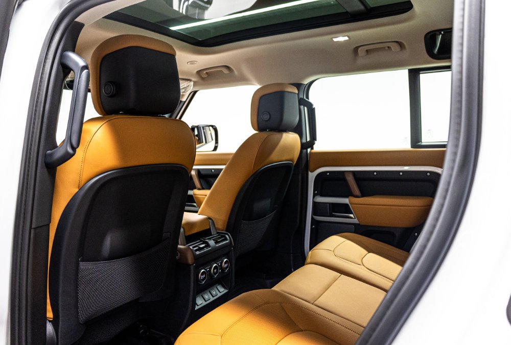 Back seat view of Defender 110-X