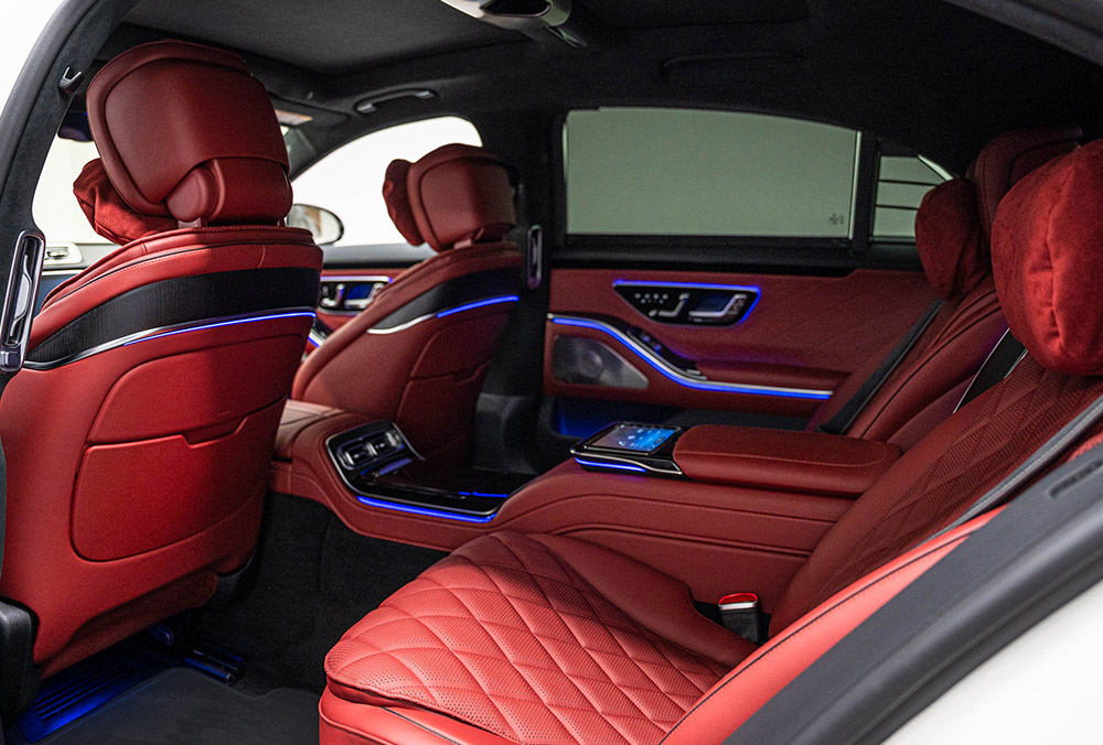 Mercedes Benz S Class S 580 rear seats