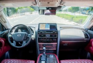 Nissan Patrol LE interior dashboard & infotainment system