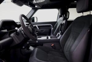 Dashboard view of Land Rover Defender 90