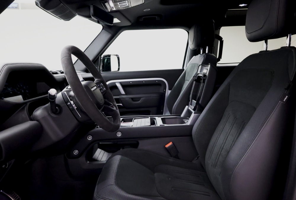 Dashboard view of Land Rover Defender 90