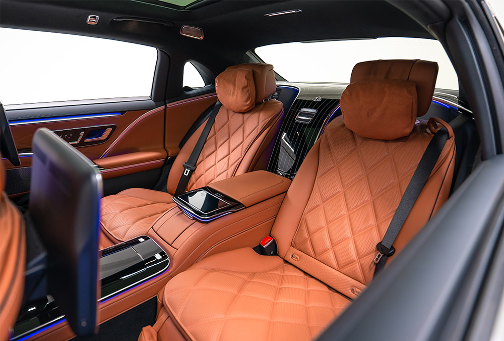 Mercedes Maybach S680 back seat view