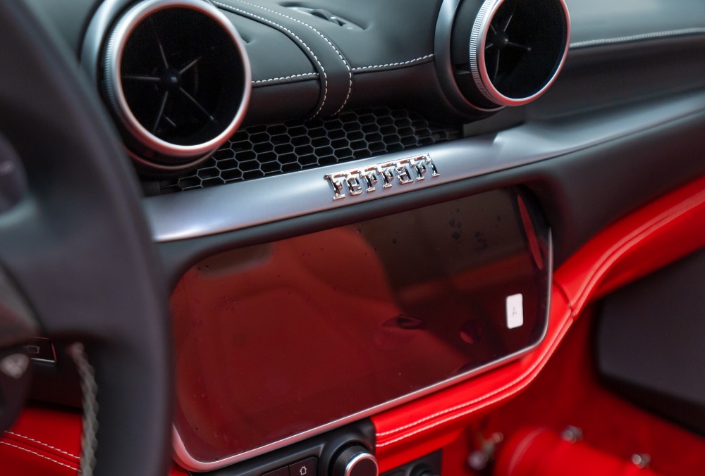 Ferrari Portofino M badge closeup