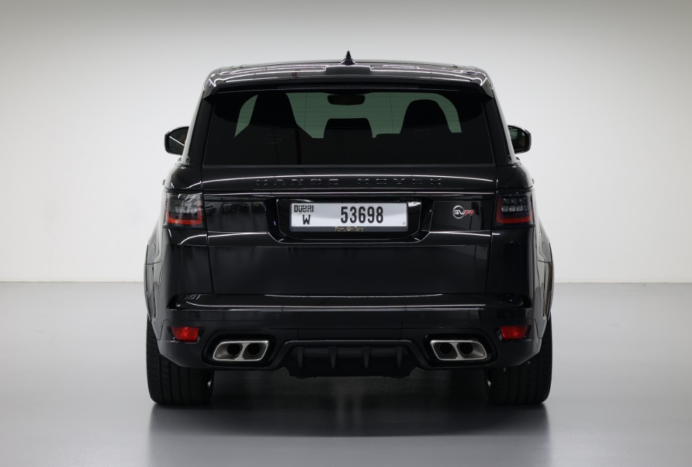 Rear view of Range Rover Sport SVR