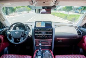Driving view of Nissan Patrol LE Platinum