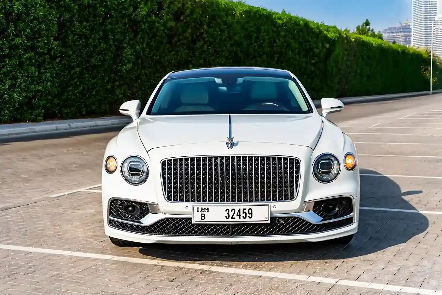 Bentley-flying-spur-white-front-view
