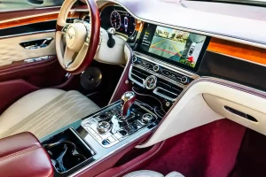 Bentley-flying-spur-white-gear-shifter