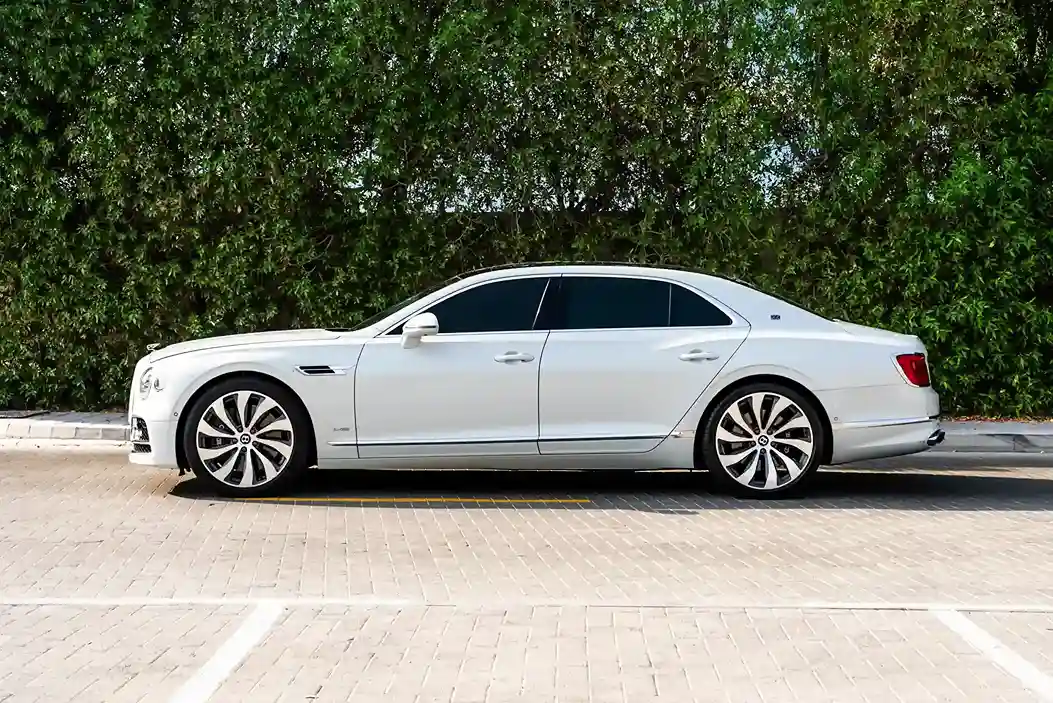 Bentley-flying-spur-white-side-view