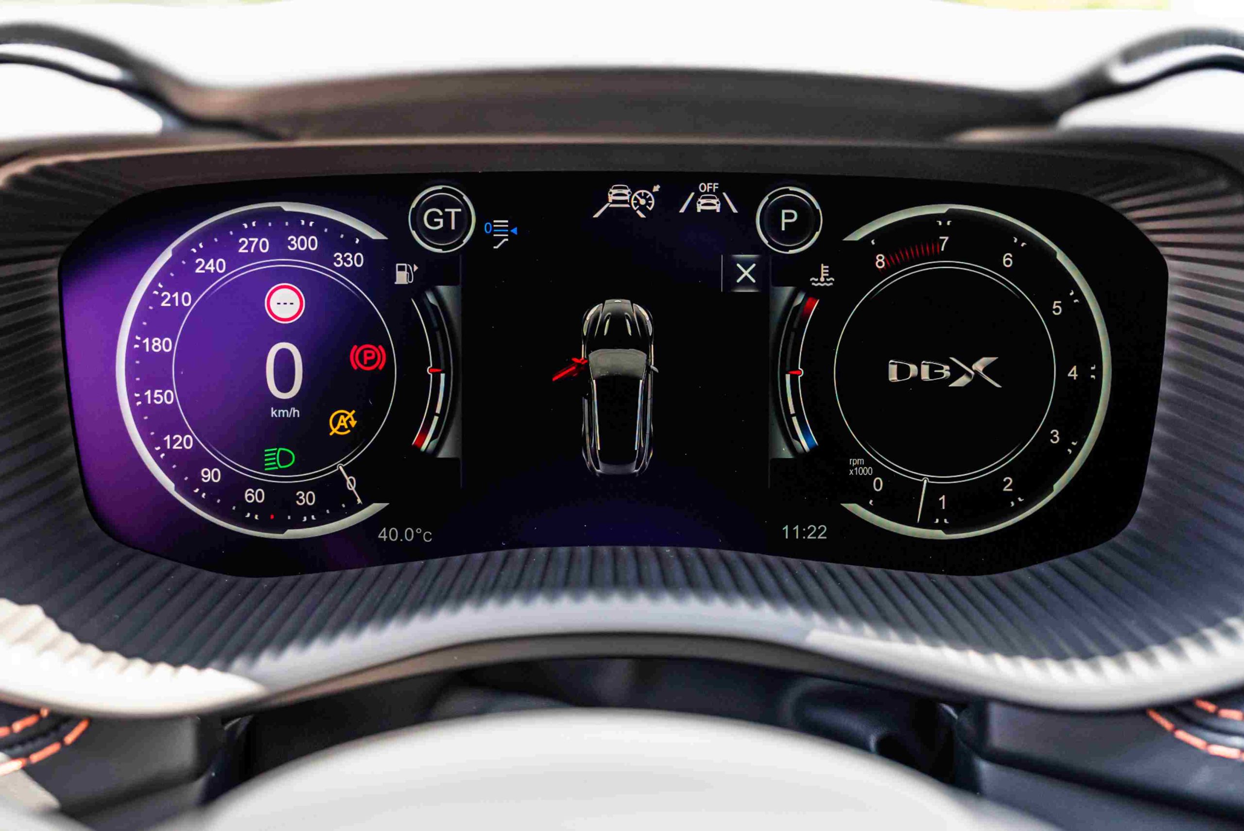 Aston Martin DBX 707 digital cluster