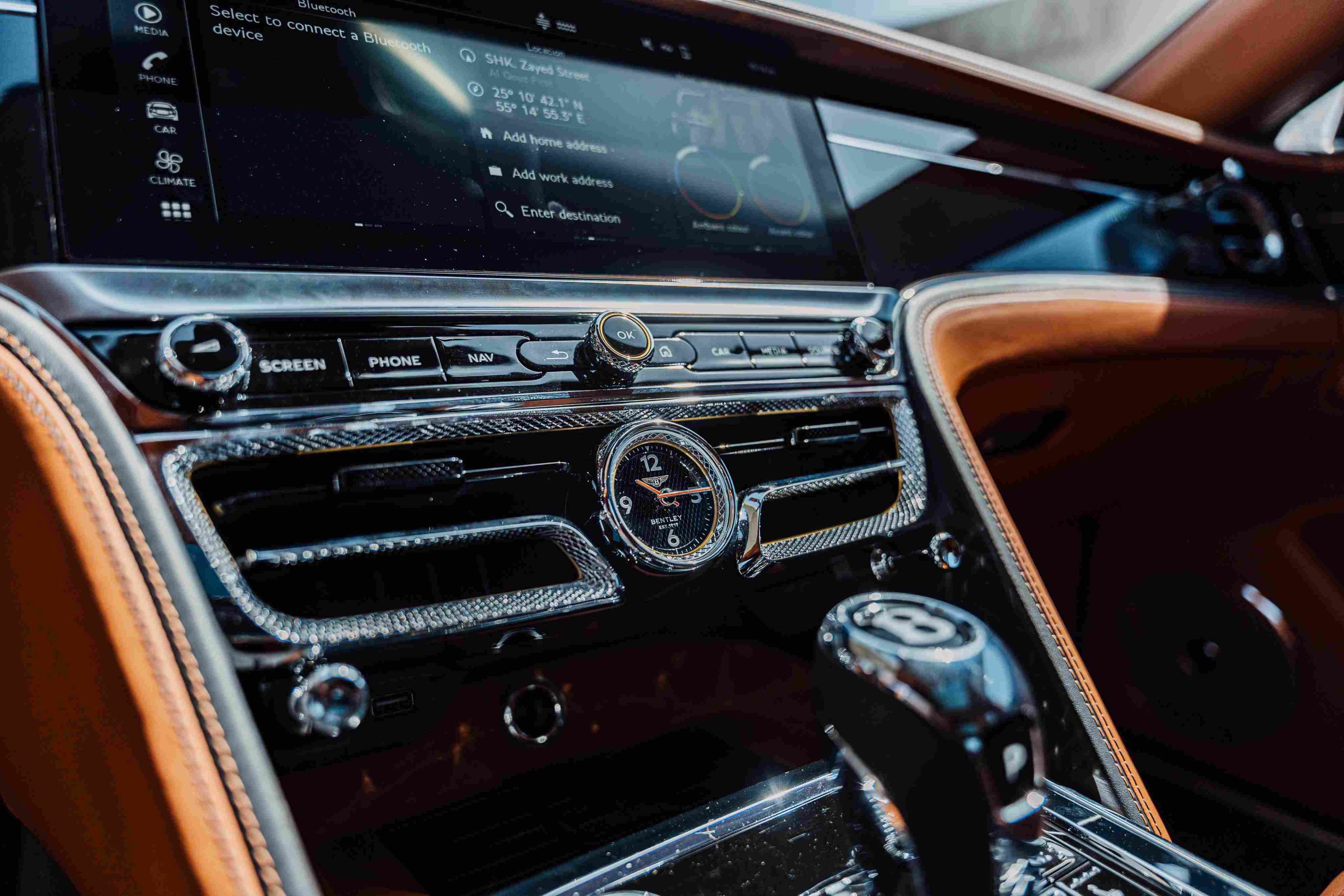 Bentley Flying Spur Mulliner infotainment system