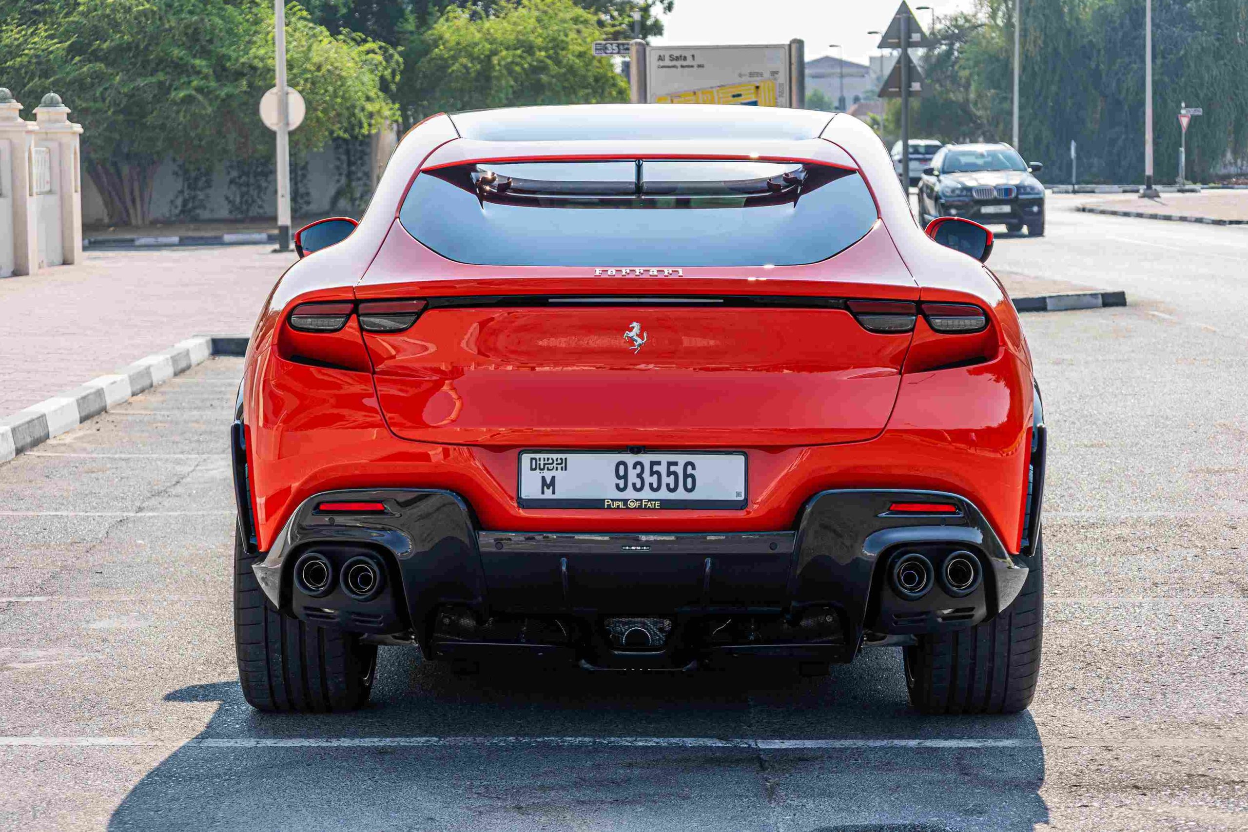 ferrari purosangue rear view