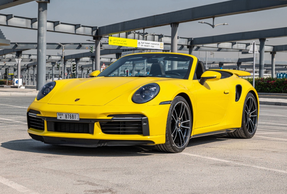Porsche 911 Turbo Cabriolet rental in Dubai – luxury convertible sports car