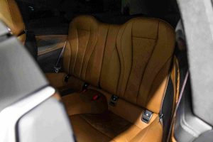BMW M8 Competition Coupe rear seat interior