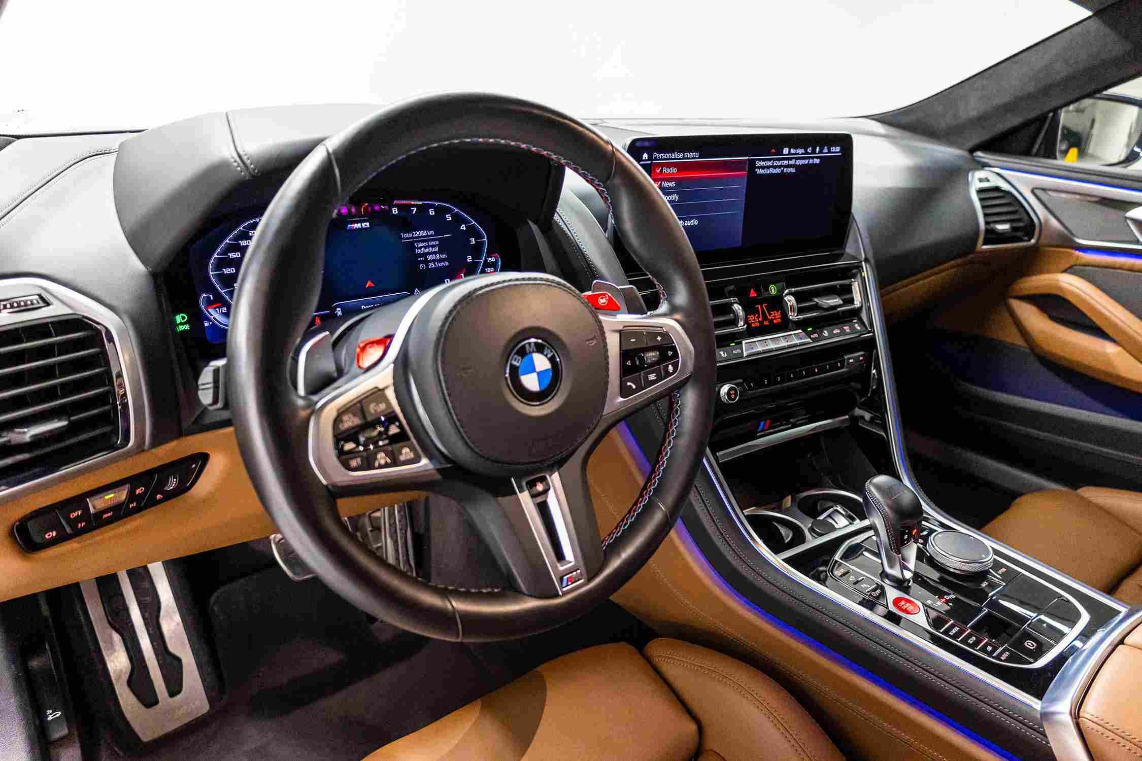 BMW M8 Competition Coupe dashboard and steering