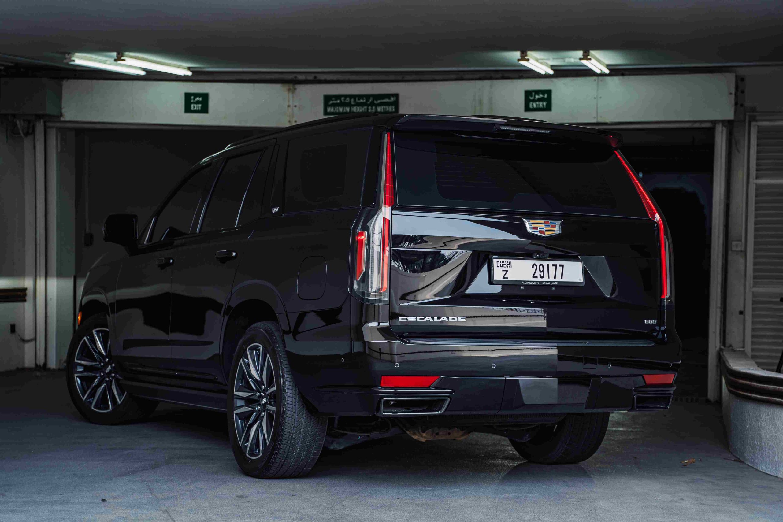 Cadillac Escalade Sport Platinum rear angle view