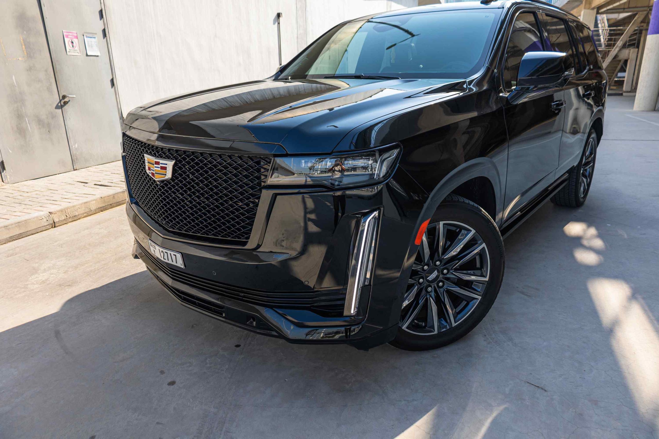 Rent Black Cadillac Escalade Sport Platinum in Dubai