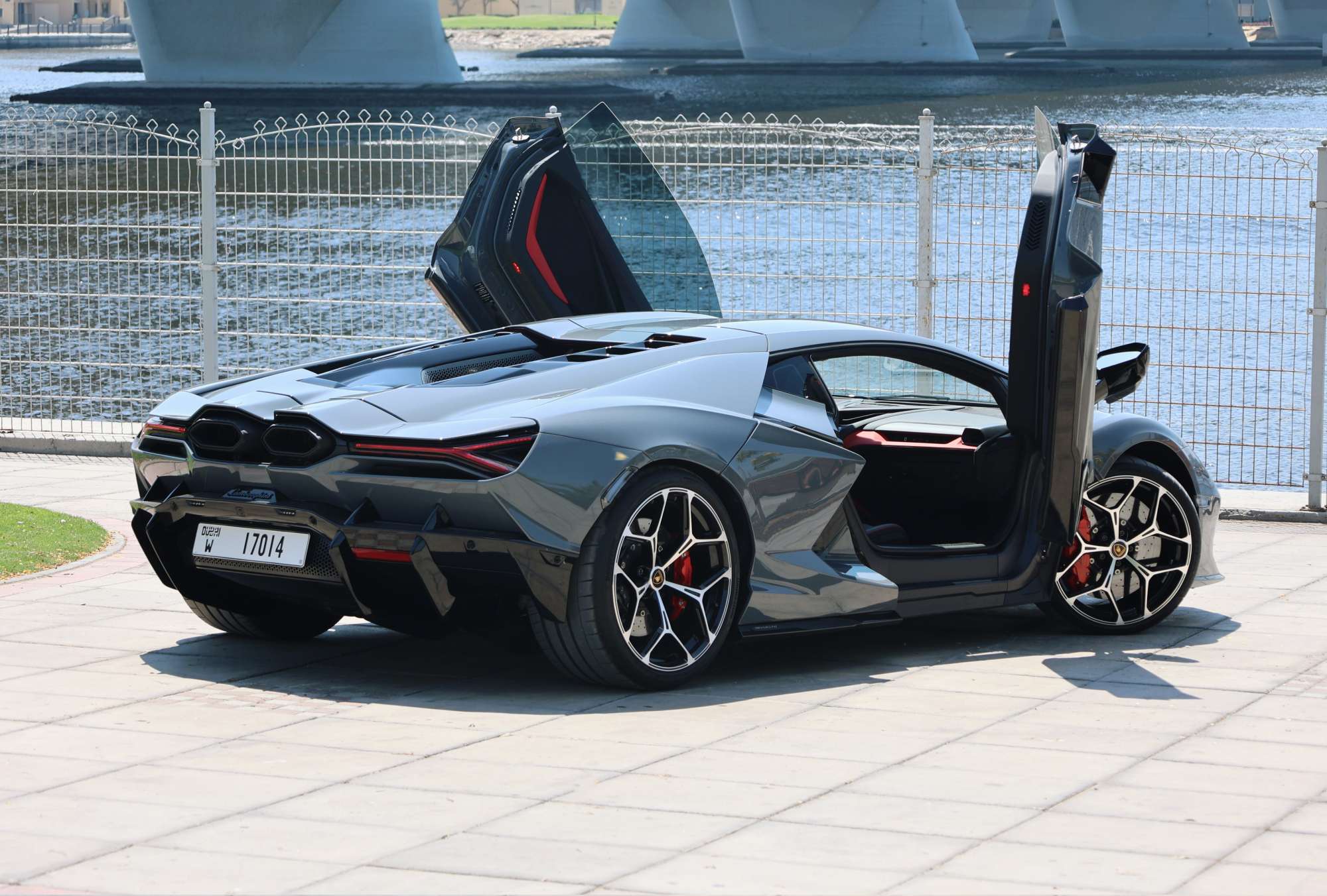 Lamborghini Revuelto rear angle view
