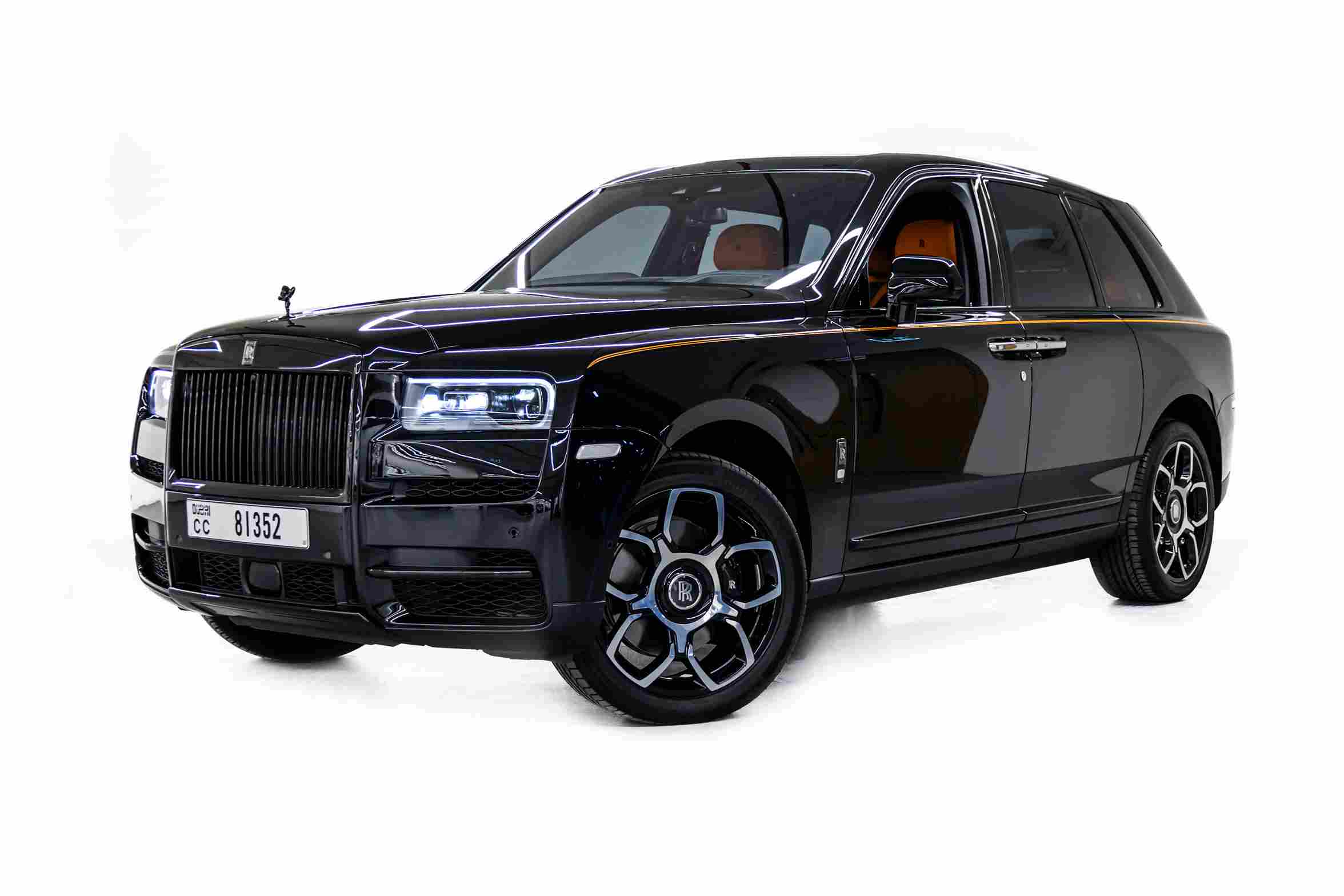 Rolls-Royce Cullinan Black Badge luxury SUV for rent in Dubai by POF Rental