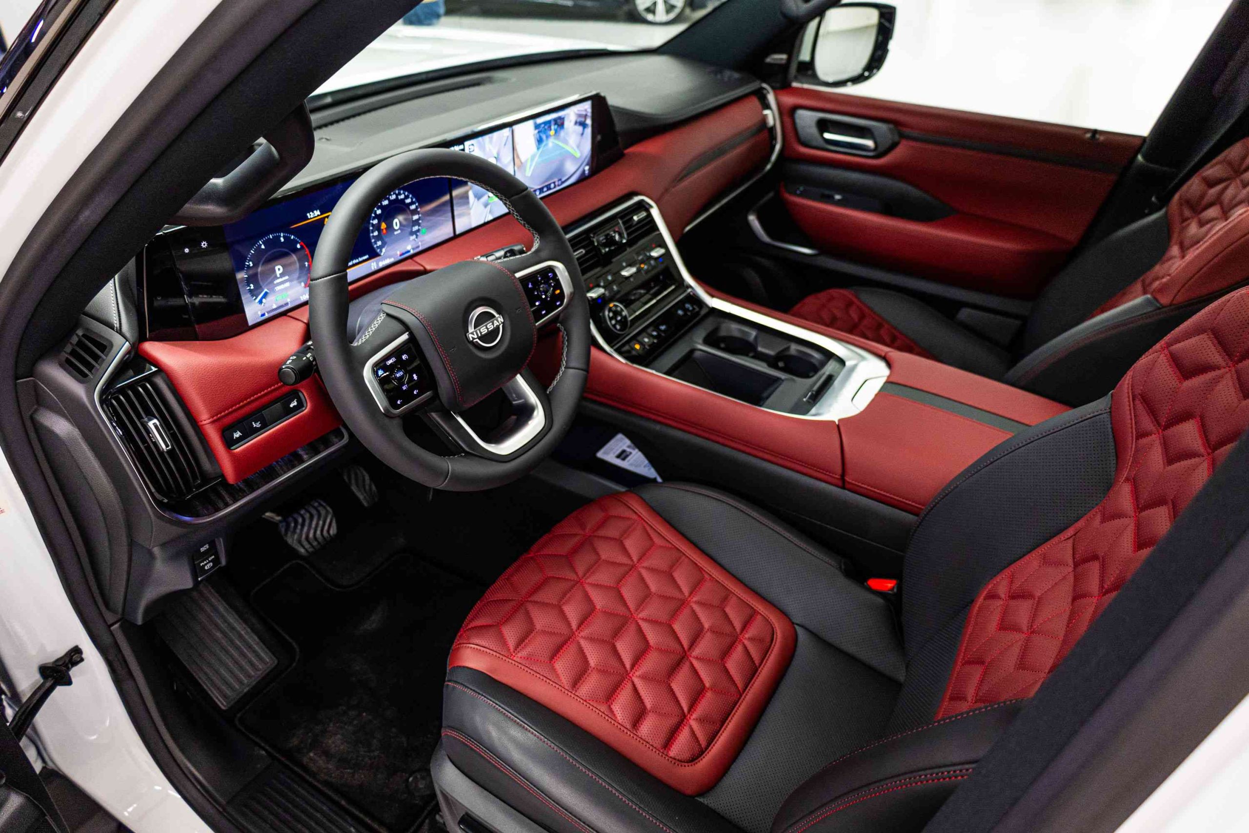 Nissan Patrol LE Platinum front seat view