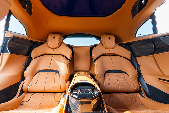 2025 Ferrari Purosangue rear seat view