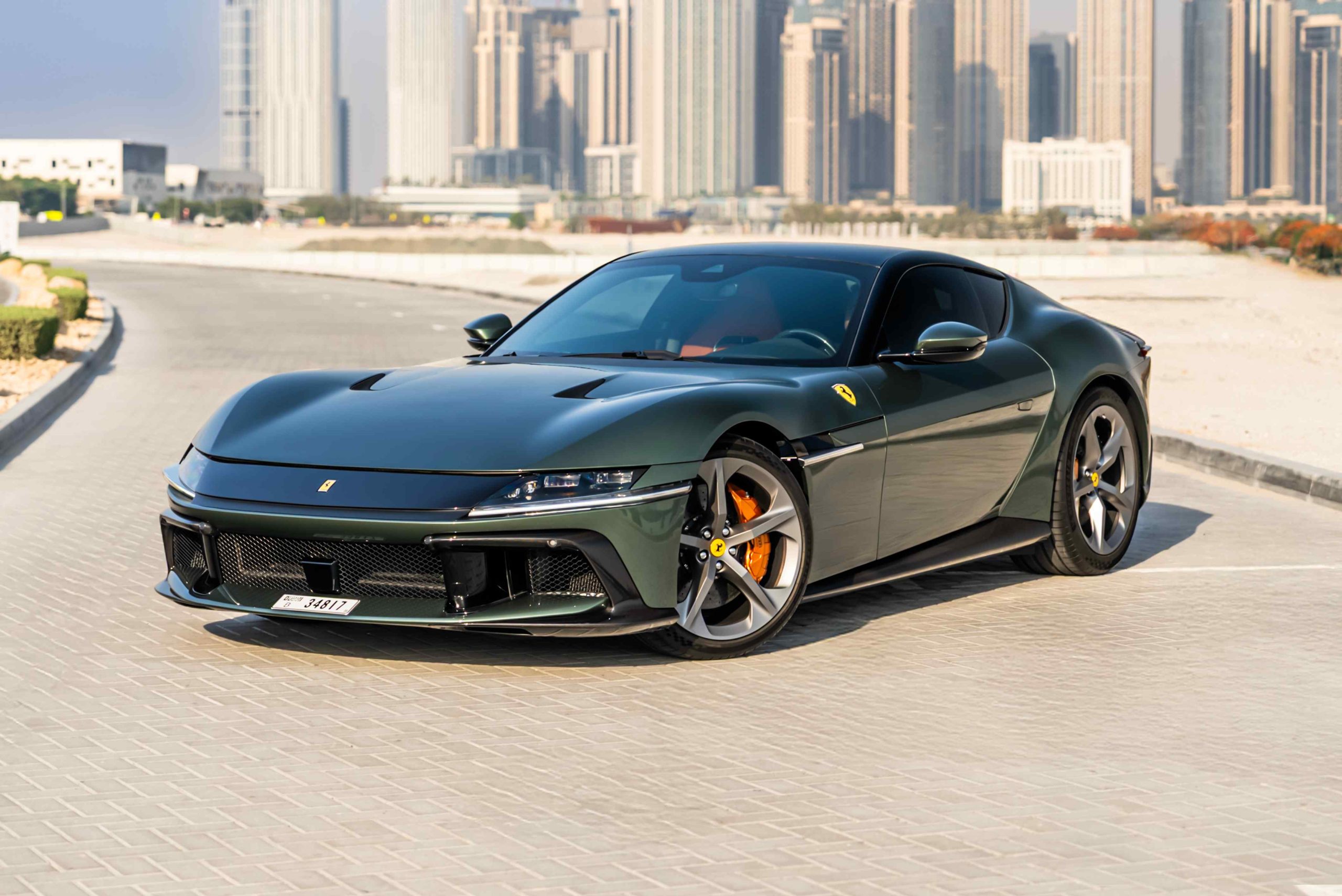 ferrari 12cilindri rent in dubai front view