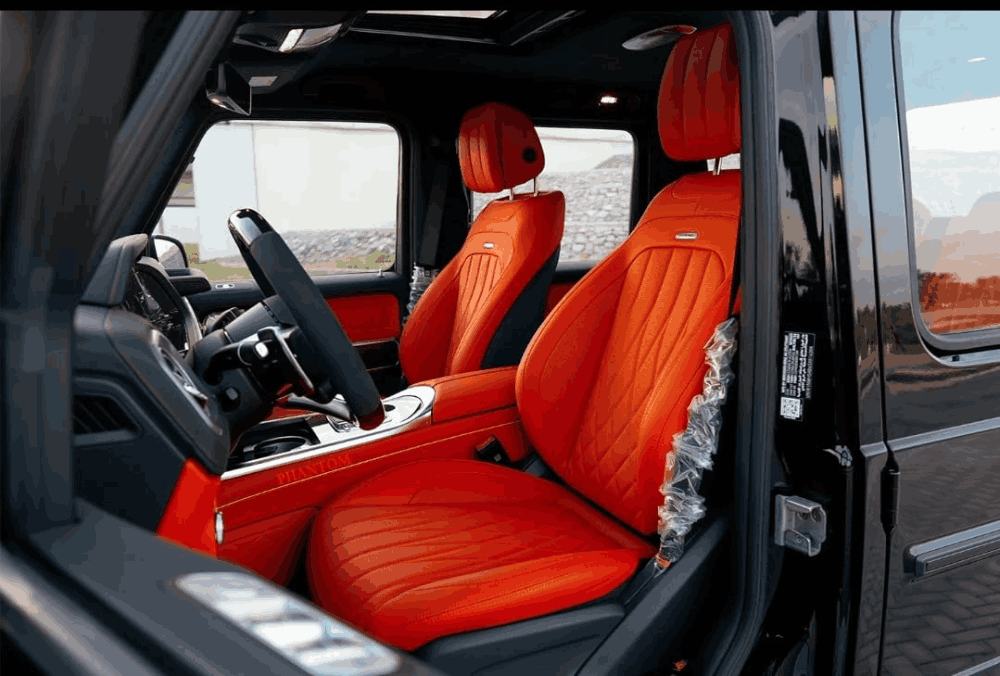 Mercedes G63 AMG (Black) front seat view
