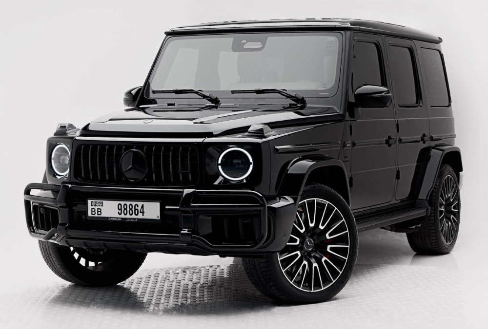 4.0L V8 Mercedes G63 AMG front angle view