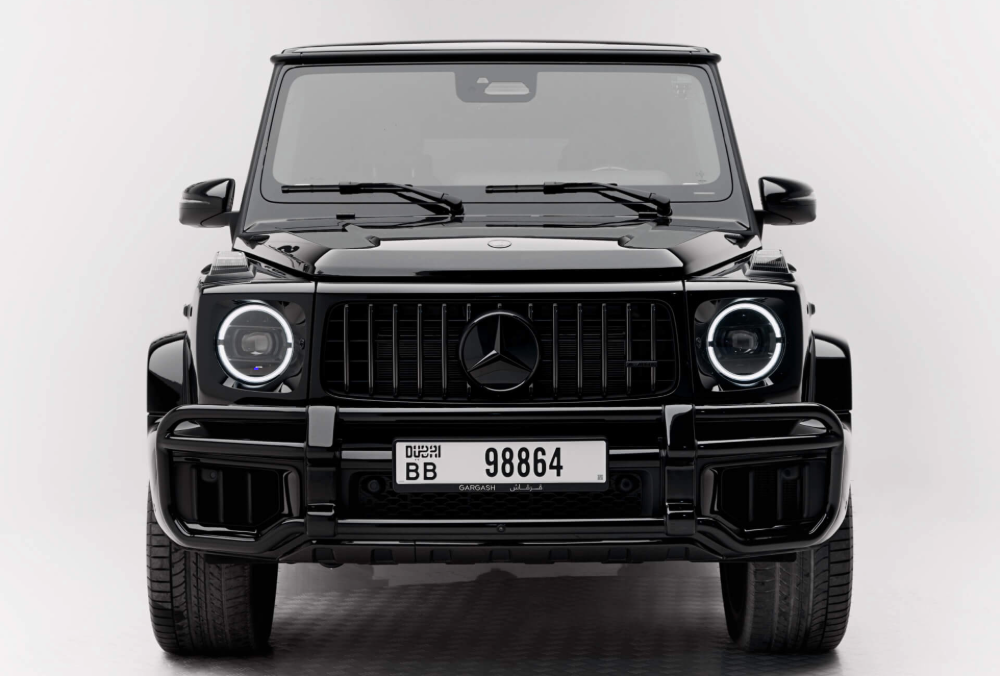 Rent 4.0L V8 Mercedes G63 AMG front in Dubai