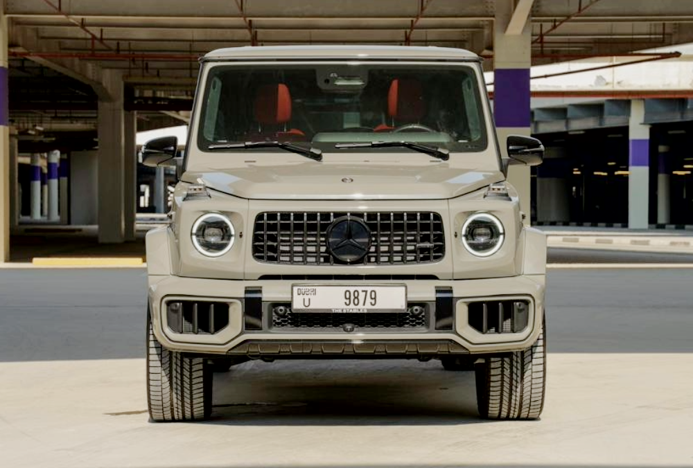 Grey Mercedes G63 AMG front view