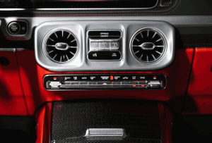 Blue Mercedes G63 AMG interior view