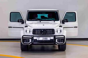 White 2025 4.0L V8 Mercedes G63 AMG exterior view