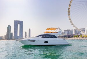 Viva C-52 yacht sailing in Dubai – 52ft private yacht rental experience by POF Rental