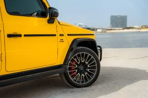 mercedes-g63-yellow-door-handle-closeup