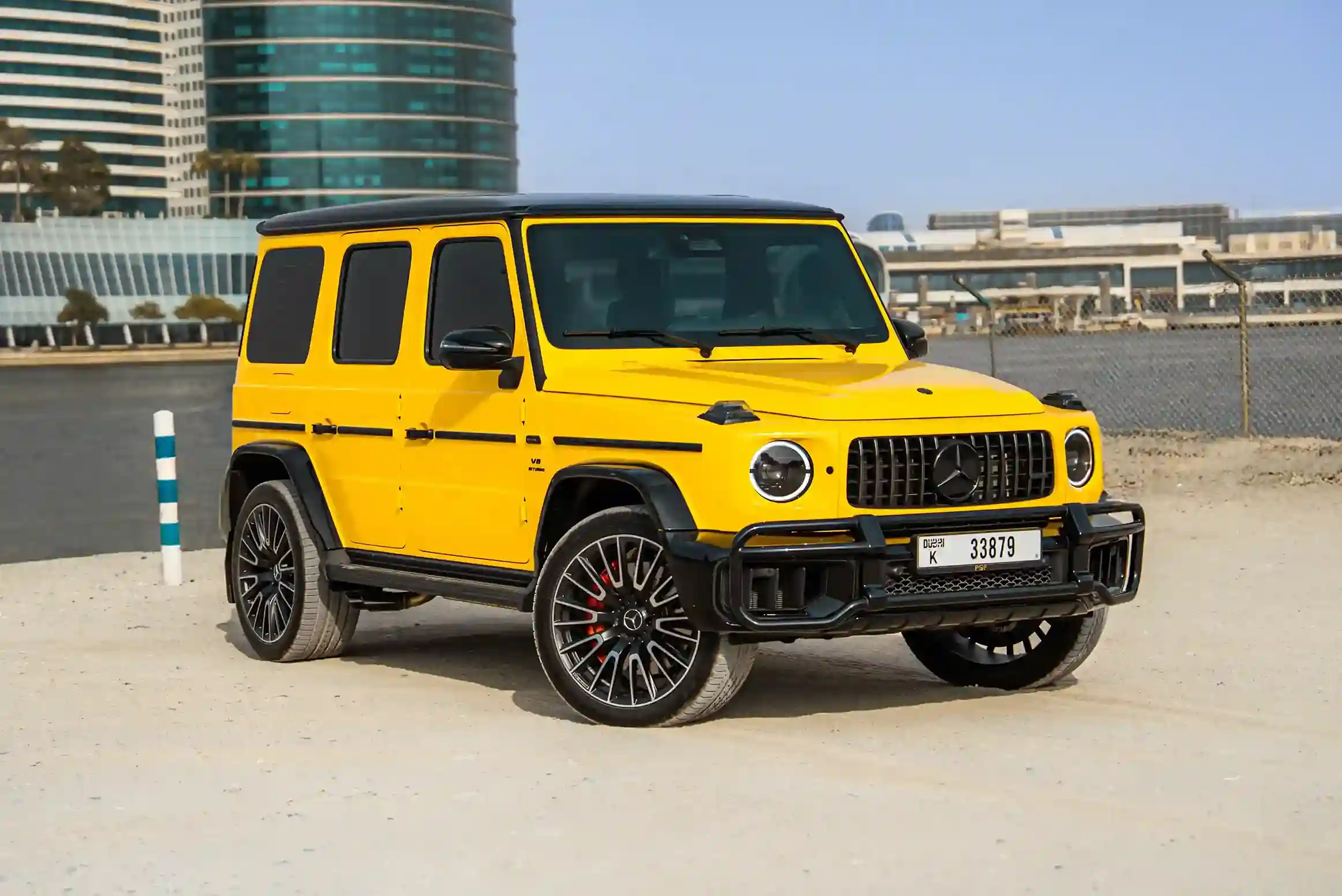 mercedes-g63-yellow-front-angle