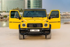 mercedes-g63-yellow-front-door-open