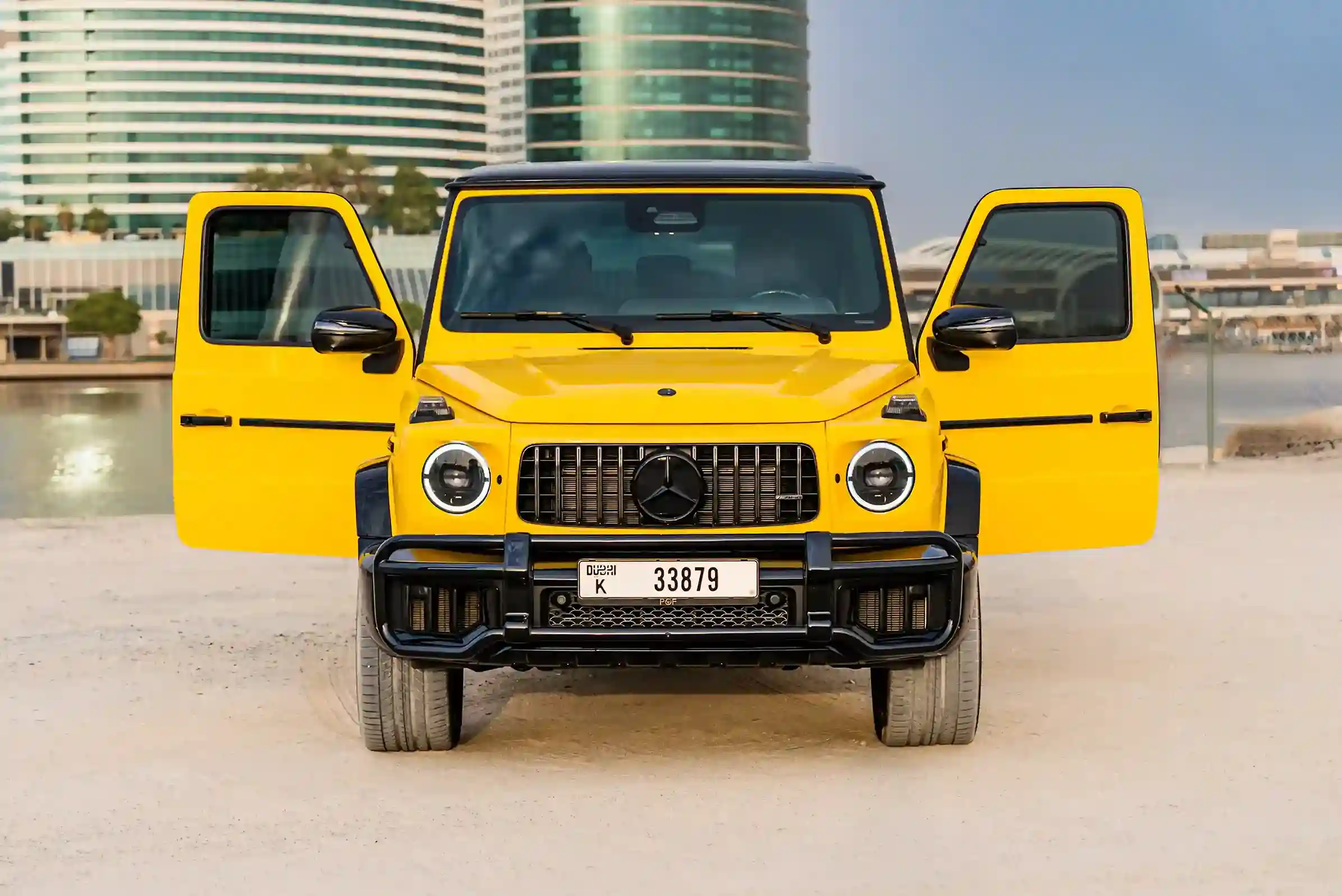 mercedes-g63-yellow-front-door-open