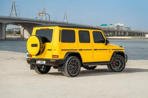 mercedes-g63-yellow-rear-angle