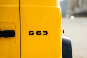 mercedes-g63-yellow-rear-logo