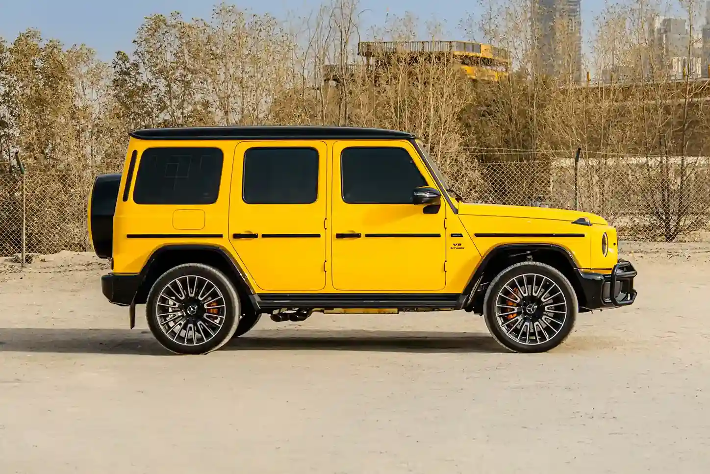 mercedes-g63-yellow-side-view
