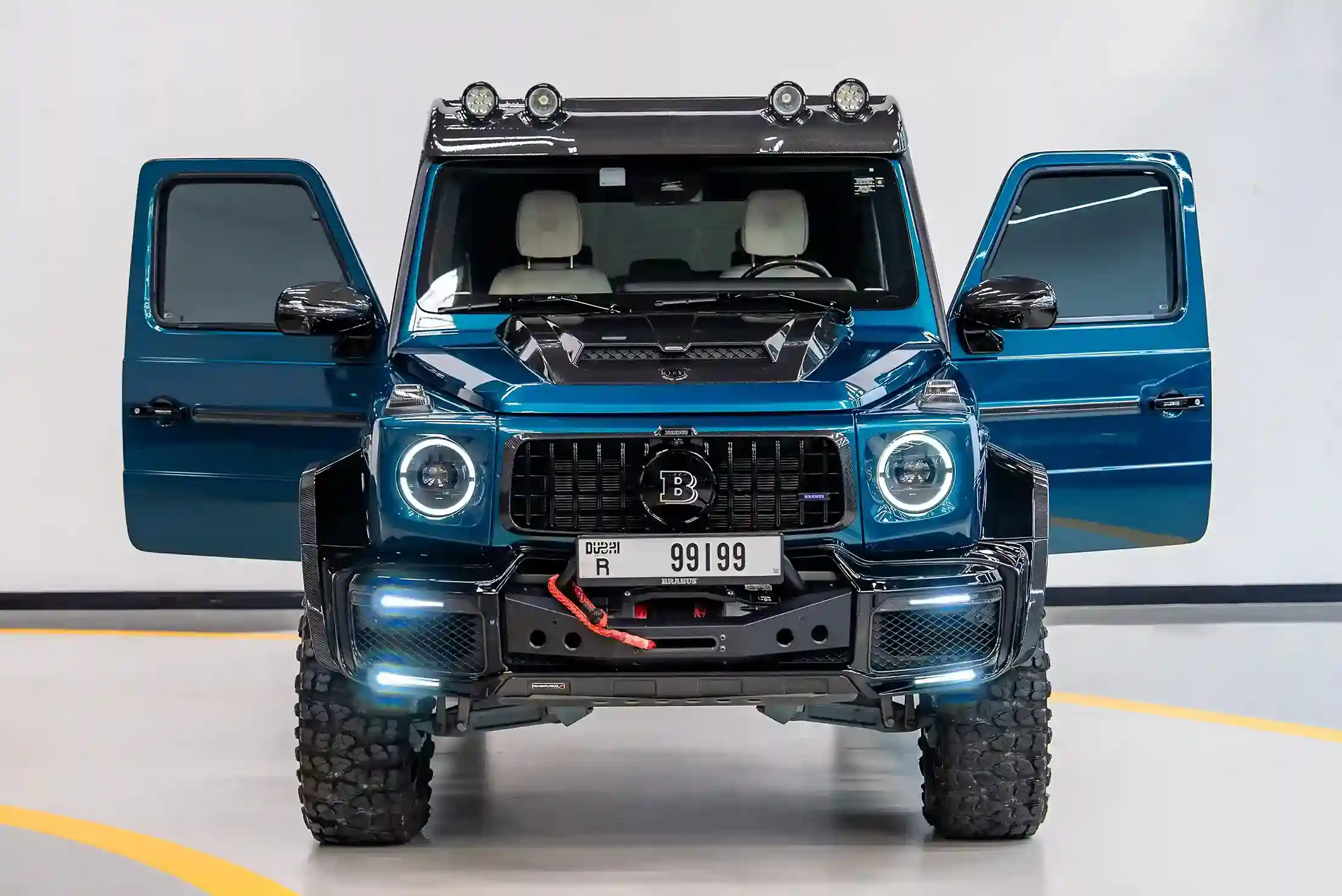 Mercedes-Brabus-blue-front-door-opened